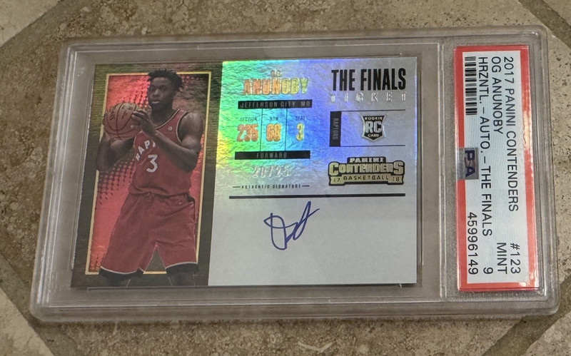 2017-18 Panini Contenders Rookie OG Anunoby Knicks Auto PSA 9 /25 Finals Ticket