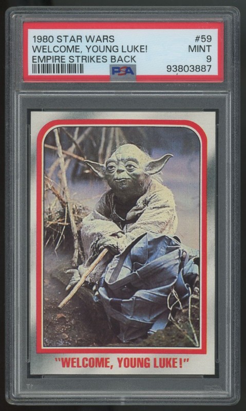 1980 Star Wars The Empire Strikes Back Yoda Welcome, Young Luke #59 PSA 9
