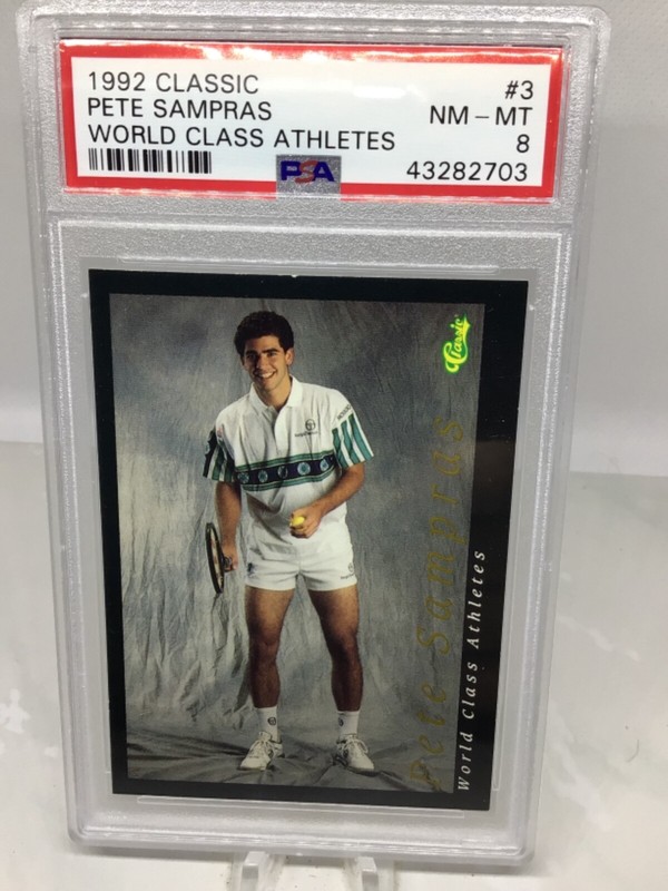 1992 Classic World Class Athletes #3 Pete Sampras PSA 8 (Total Pop 4)