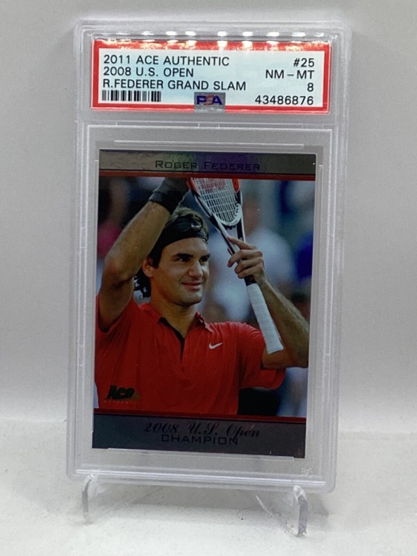 2011 Ace Authentic Roger Federer Grand Slam #25 PSA 8