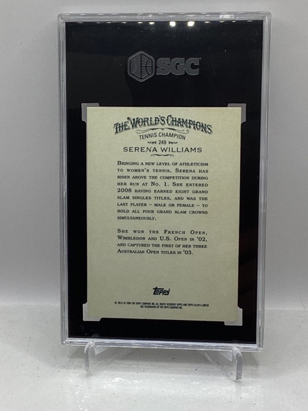 2008 Topps Allen & Ginter #249 Serena Williams PSA 10 HOF Tennis Card view 2