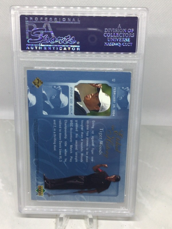 2004 Upper Deck PROMO #43 Tiger Woods PSA 9 (8 in all grades) view 2