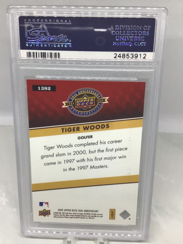2009 Upper Deck 20th Anniversary #1382 Tiger Woods PSA 8.5 (5 in all grades) view 2