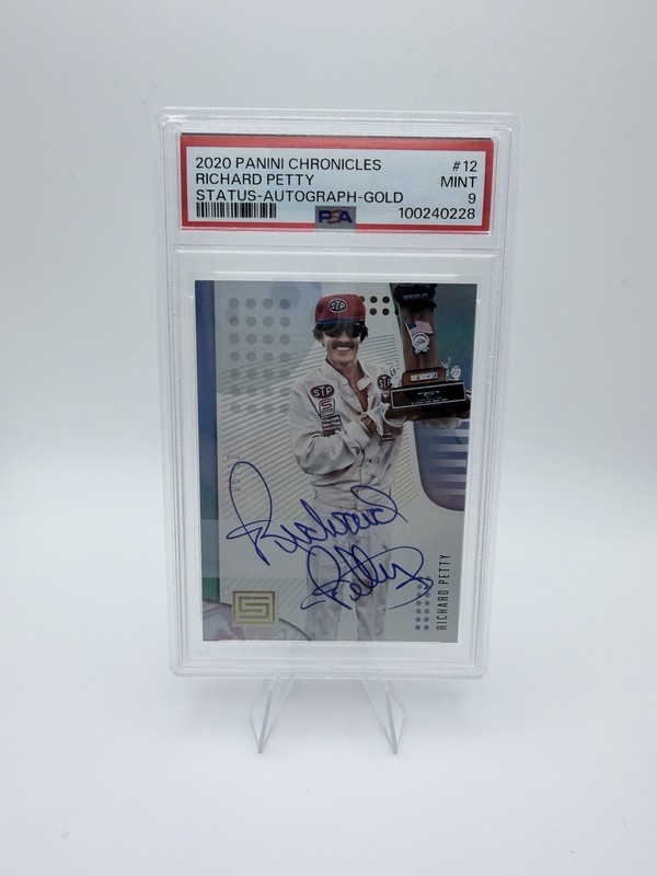 2020 Richard Petty panini chronicles status autograph gold /10 PSA 9
