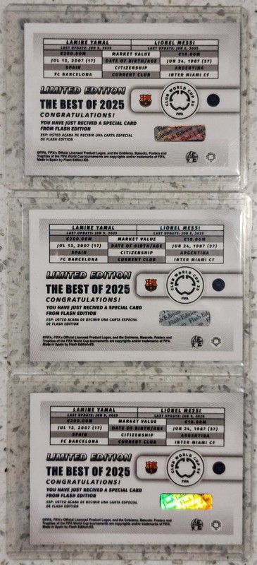 🔘🟡🔵2025 FIFA CLUB WORLD CUP FE Card LIONEL MESSI LAMINE YAMAL  Printed Auto view 2