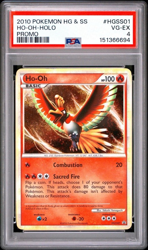 Pokemon 2010 HG/SS Ho/Oh Holofoil Promo PSA 4