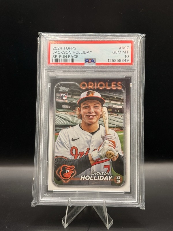 2024 Topps Jackson Holliday Fun Face SSP RC PSA 10 Gem Mint Orioles Rookie