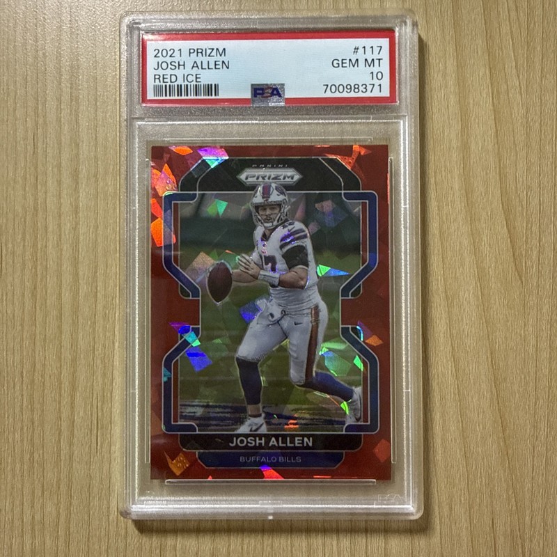 2021 Panini Prizm - Josh Allen #117 Red Ice Prizm PSA 10