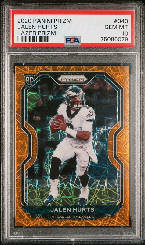 2020 Panini Prizm - Rookie Jalen Hurts #343 Lazer Prizm (RC) PSA 10