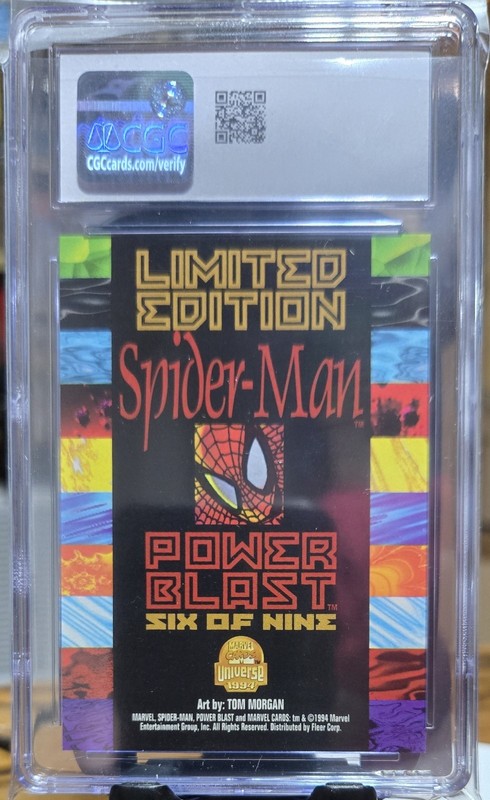 Spider-Man - 1994 Fleer Marvel Universe Series V Power Blast #6 CGC GEM MINT 10 view 2