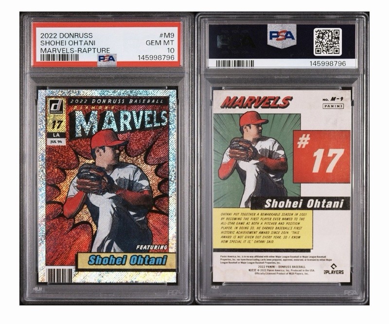 PSA 10 GEM MINT 2022 DONRUSS MARVELS RAPTURE SHOHEI OHTANI
