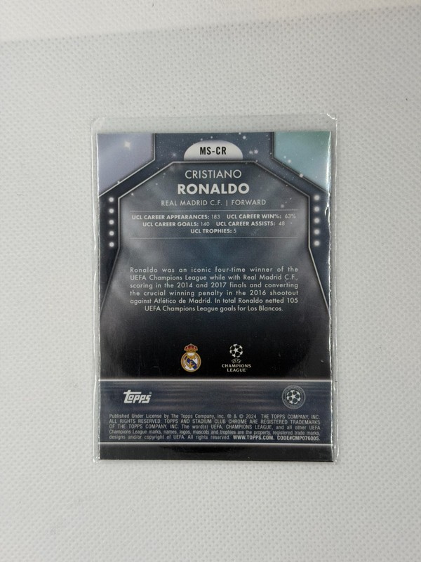2023-24 Topps Stadium Club Chrome Cristiano Ronaldo Main Stage #MS-CR  view 2