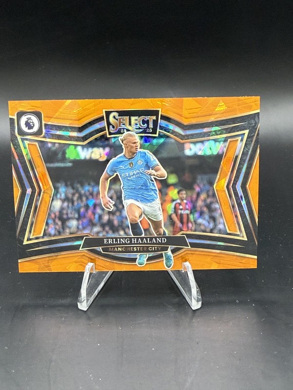 Erling Haaland #227 2024-25 Panini Field Level Orange Ice Prizm Man City 64/155