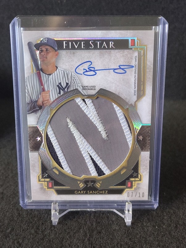 2018 Topps Five Star Gary Sanchez  Jumbo Patch Auto 7/10