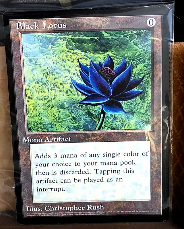 AUTHENTIC BLACK LOTUS JUMBO card (WotC) GENUINE, SHARP EDGES, UNDAMAGED & BAGGED