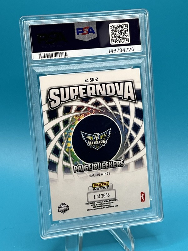 2025 Panini Instant WNBA Supernova Paige Bueckers #SN-2 RC PSA 10 view 2