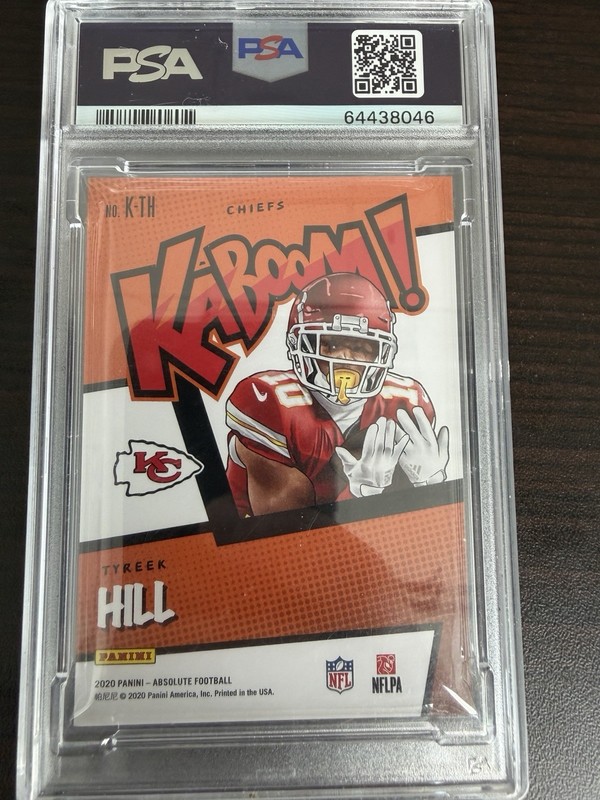 2020 Panini Absolute - Kaboom! Tyreek Hill #K-12 PSA 9 view 2