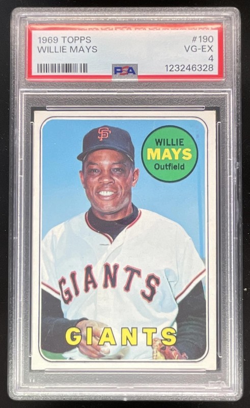 1969 Topps #190 Willie Mays PSA 4