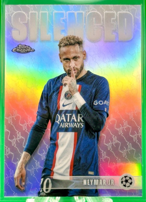 2025-26 Topps Chrome UCC #SHH-1 Neymar Jr. Silenced Refractor view 2
