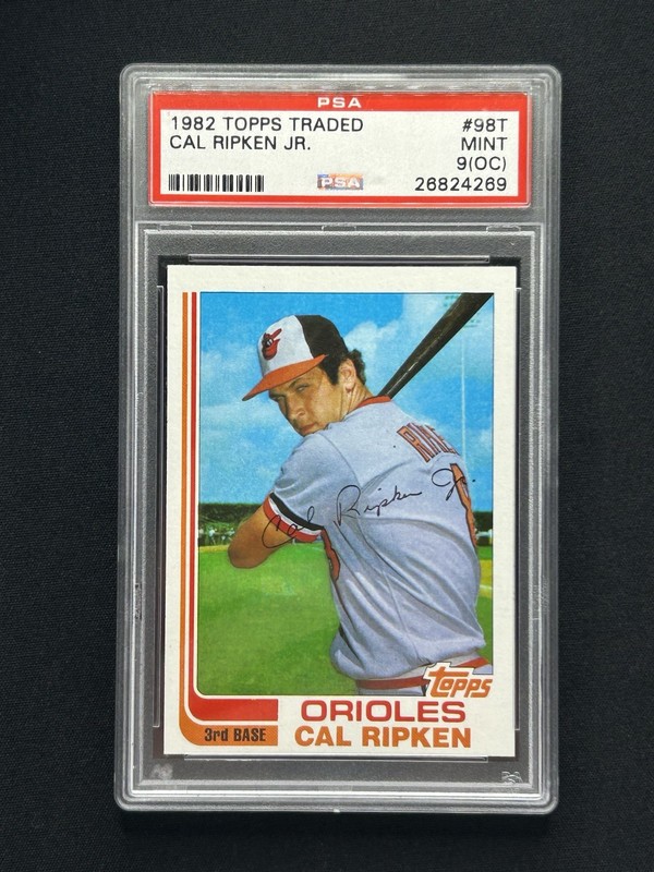 1982 TOPPS TRADED CAL RIPKEN JR. ROOKIE RC #98T PSA 9 OC