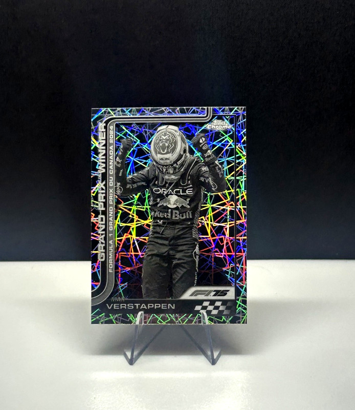 2025 Topps Chrome F1 - Max Verstappen GP Winner B&W Lazer Refractor #101
