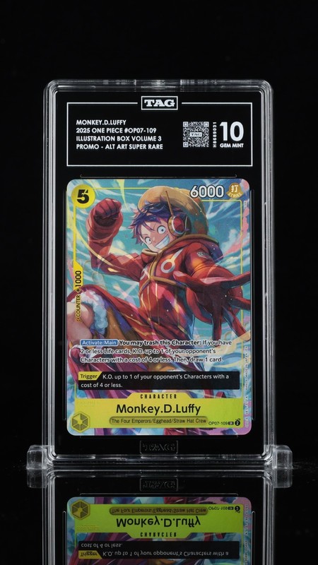 Monkey.D.Luffy OP07-109 Promo TAG 10 Pristine Slab