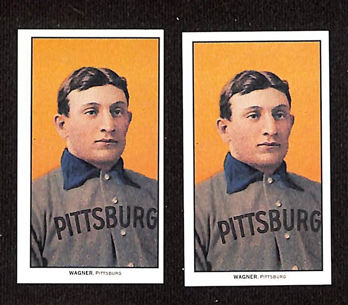 Honus Wagner Piedmont #150 Cigarette Card 1995 T206 Reprint 2ct Card Lot 3501M