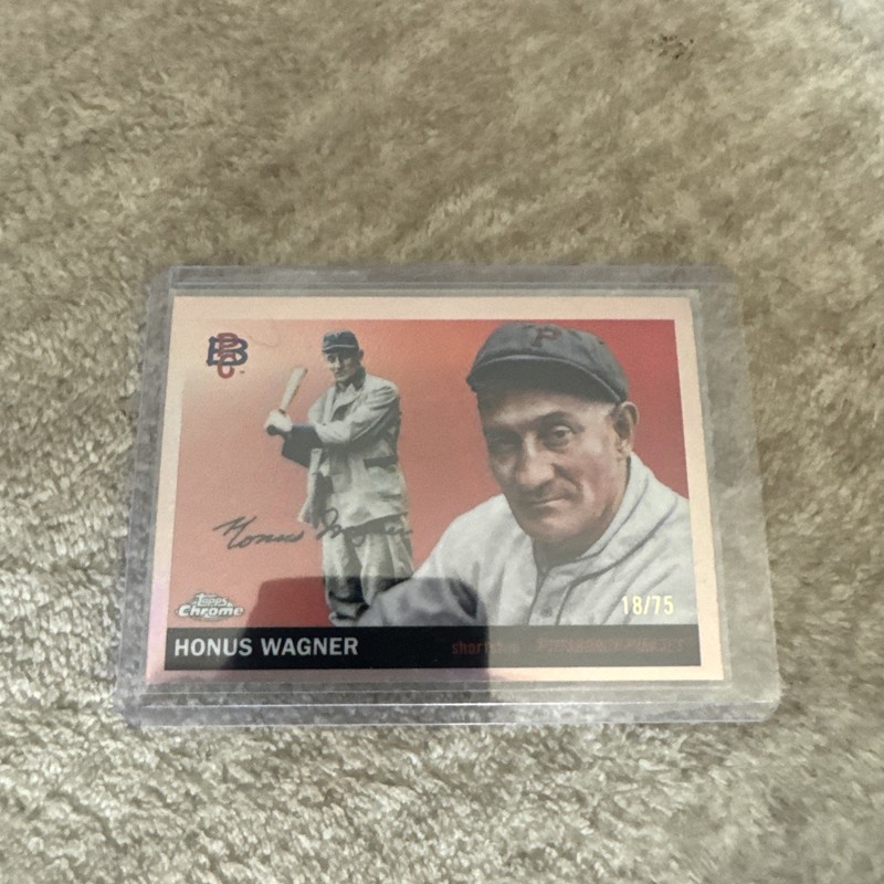 Topps Chrome Platinum 2025 Rose Gold Refractor Honus Wagner Pitt Pirates /75
