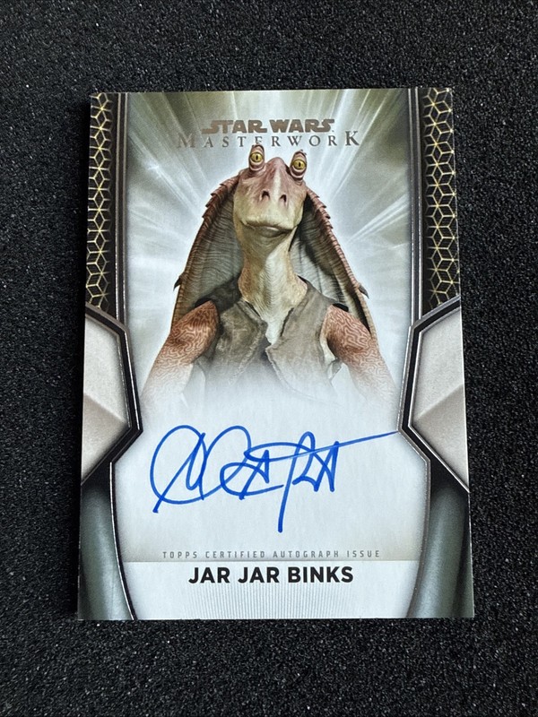 2025 Topps Star Wars Masterwork #A-AB Ahmed Best JAR JAR BINKS On Card Auto