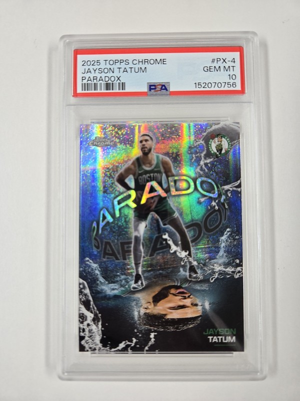 2025-26 Topps Chrome Jayson Tatum Paradox SSP Case Hit PSA 10