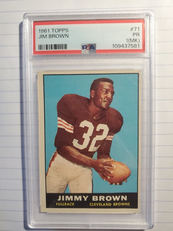 1961 Topps Jim Brown #71 PSA 1 (MK) view 1