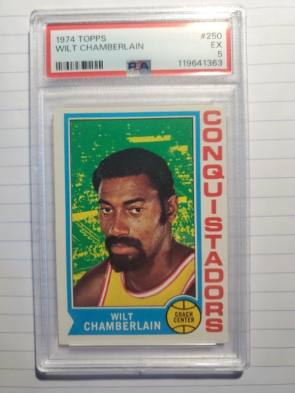 1974 Topps #250 Wilt Chamberlain PSA 5