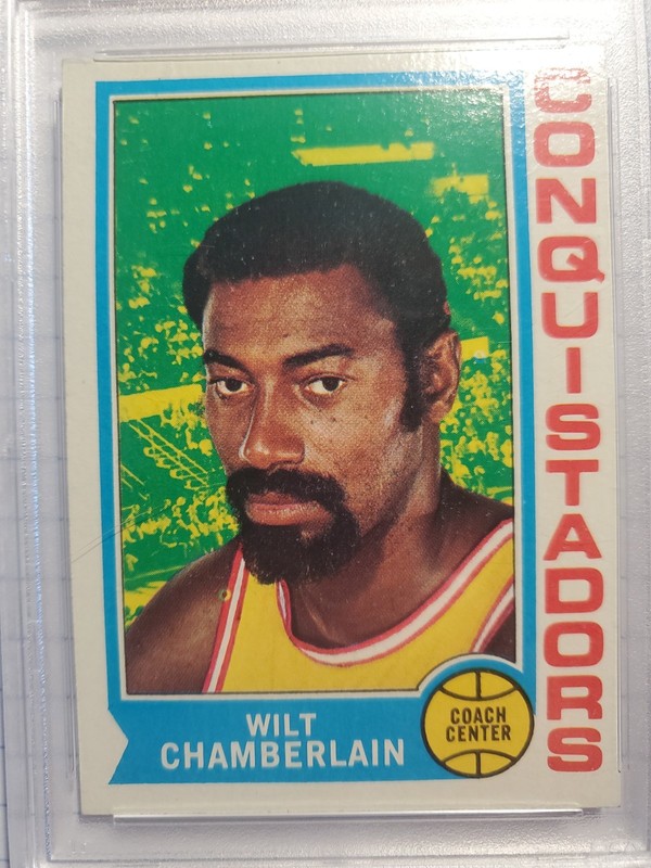 1974 Topps #250 Wilt Chamberlain PSA 5 view 2