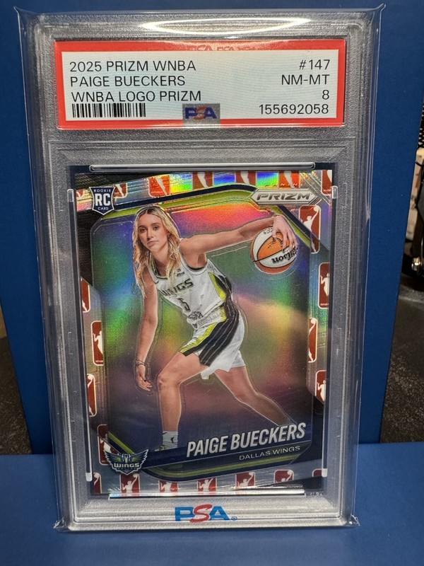 2025 Panini Prizm WNBA Paige Bueckers RC Logo Prizm PSA 8