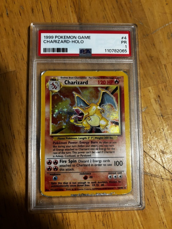 Charizard Holo 1999 Pokemon TCG PSA 6 #4 EX-MT Base Set 1 #4/102