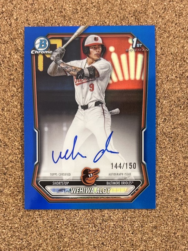 2026 Bowman Wehiwa Aloy 1st True Blue Refractor Chrome Auto /150 #CPA-WA