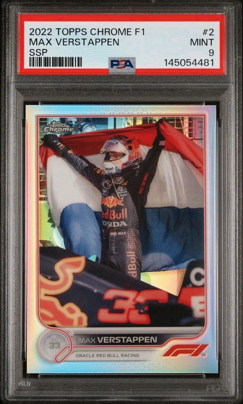 2022 Topps Chrome Formula 1 F1 Max Verstapen Image Variation SSP PSA 9