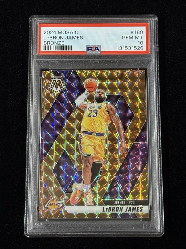 LeBron James 2024 Panini Mosaic Bronze Prizm #d/75 PSA 10 GEM MINT Lakers
