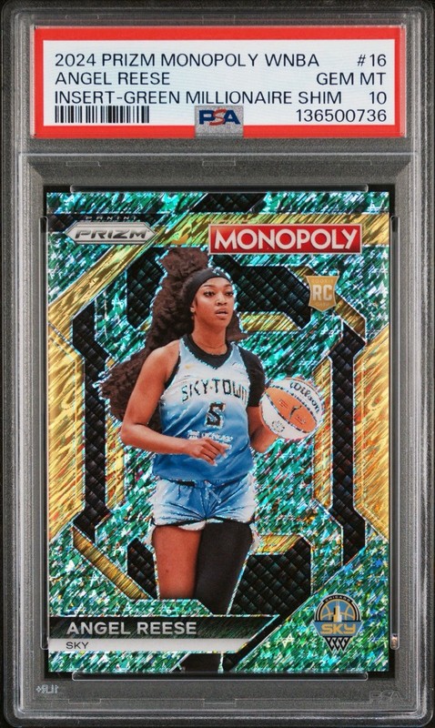 2024 PANINI PRIZM MONOPOLY WNBA INSERT #16 ANGEL REESE ROOKIE RC 5/20 PSA 10
