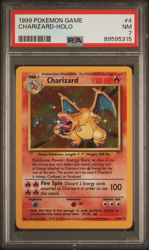 Charizard Holo 4/102 Game Pokemon PSA 7