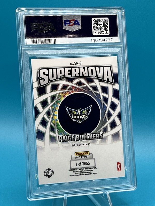 2025 Panini Instant WNBA Supernova Paige Bueckers #SN-2 RC PSA 10 view 2