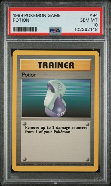 1999 POKEMON GAME #94 POTION PSA 10 GEM MINT BASE SET UNLIMITED