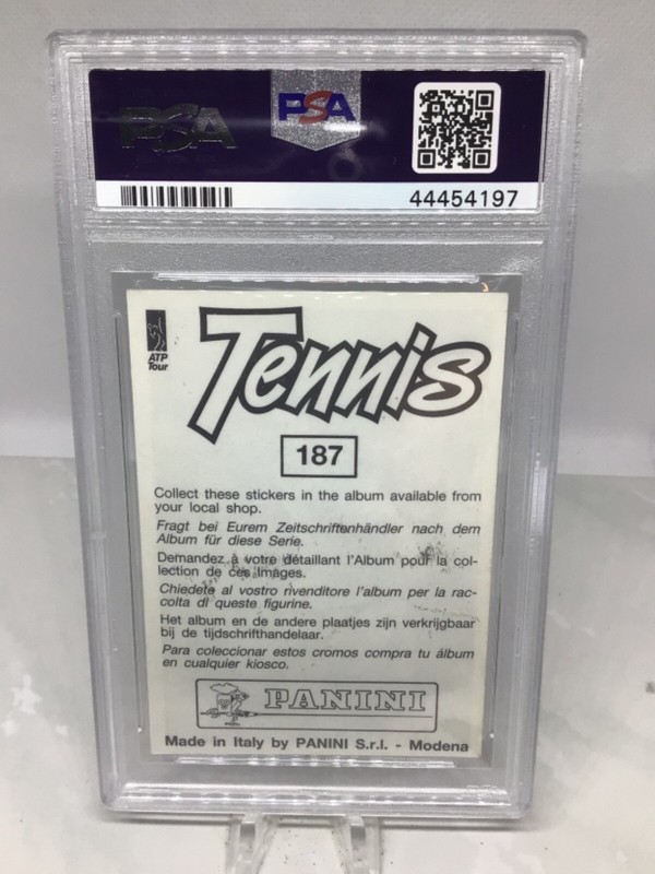 1992 Panini Tennis #187 Pete Sampras PSA 4 (5 in all grades) view 2