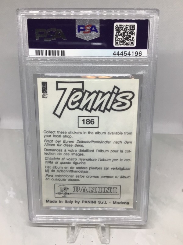 1992 Panini Tennis #186 Pete Sampras PSA 4 (5 in all grades) view 2