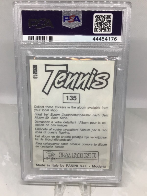 1992 Panini Tennis #135 Pete Sampras PSA 5 (8 in all grades) view 2