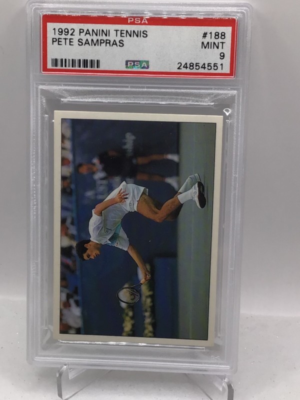 1992 Panini Tennis #188 Pete Sampras PSA 9 (Top Pop, Pop 1)
