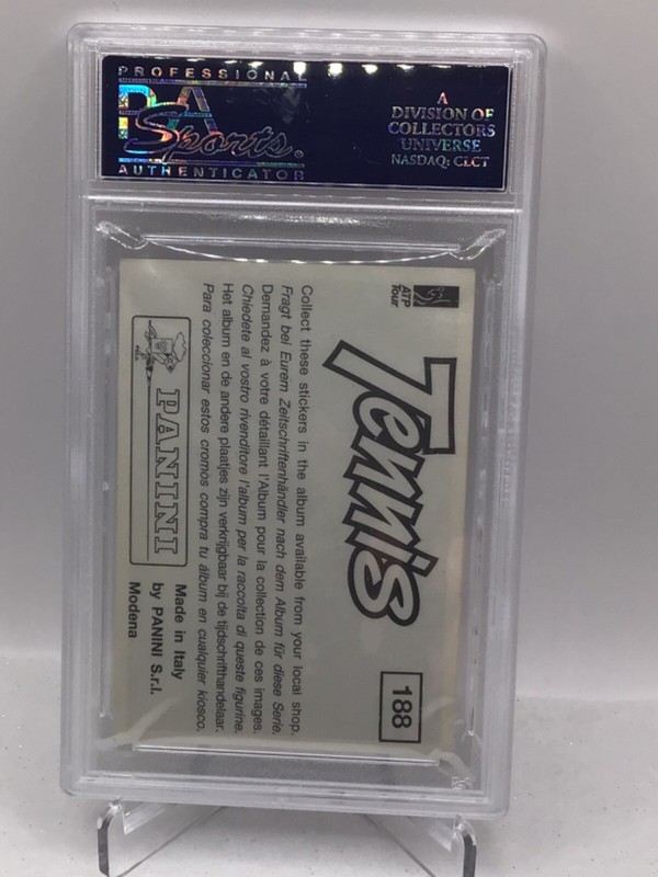 1992 Panini Tennis #188 Pete Sampras PSA 9 (Top Pop, Pop 1) view 2