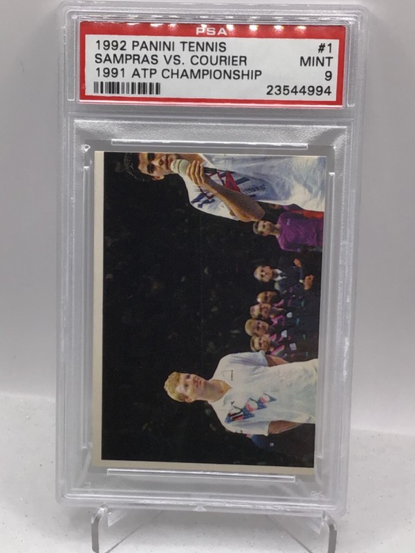 1992 Panini Tennis #2 Sampras vs Courier PSA 7 (Total Pop 4, 1 higher)