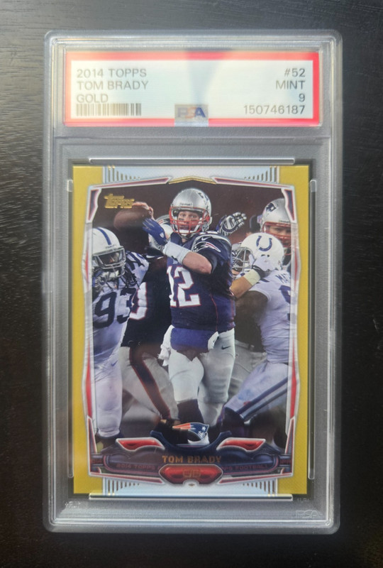 2014 Topps Gold Tom Brady PSA 9 Mint #52