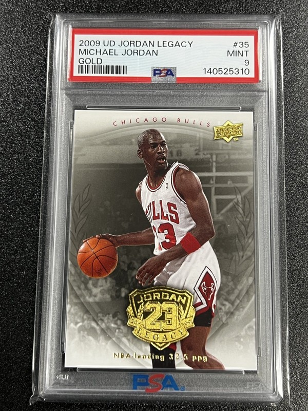 Michael Jordan 2009-10 UD Jordan Legacy Gold #35 PSA 9 Mint MT Chicago Bulls HOF
